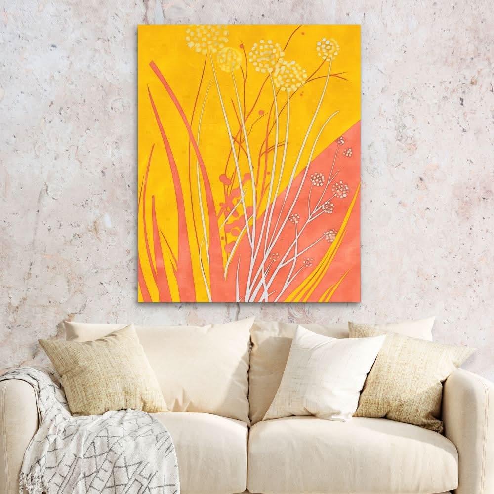 Organic Warmth - Orange Wall Art for Lounge
