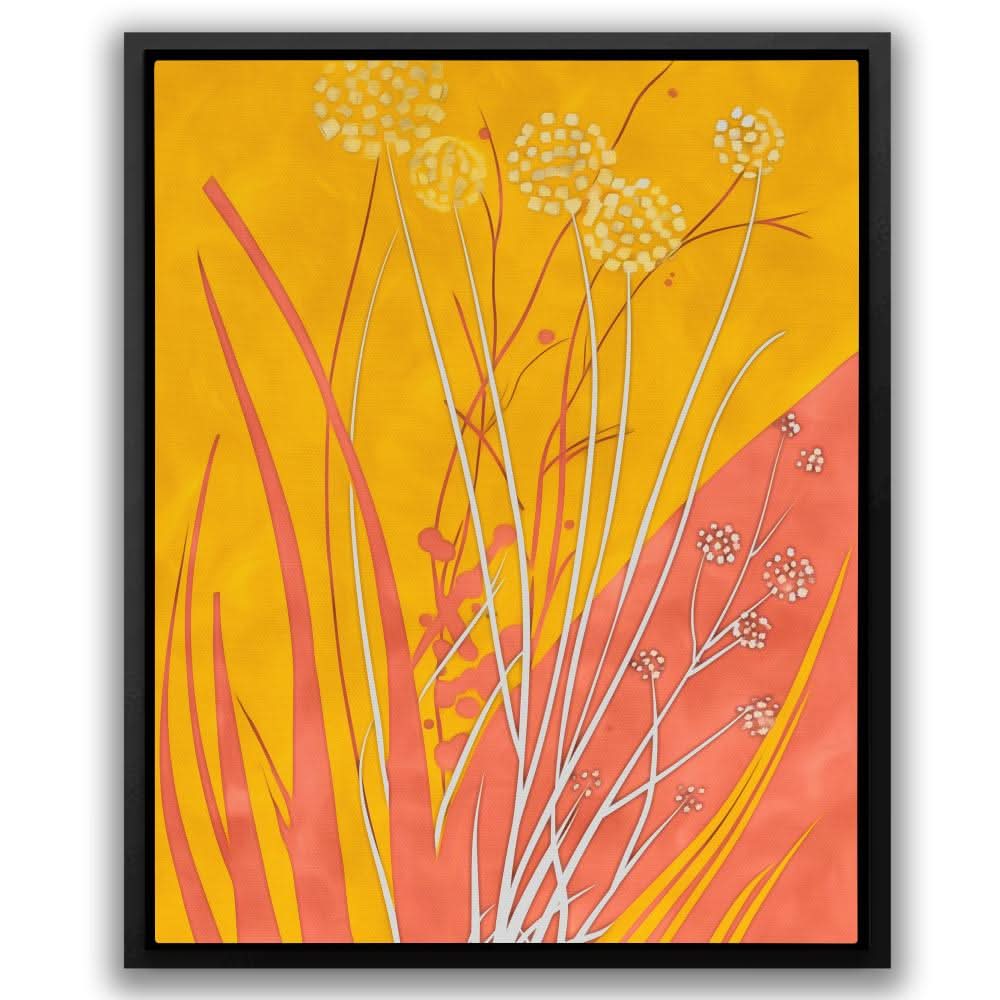 Organic Warmth - Abstract Wall Art in Black Frame