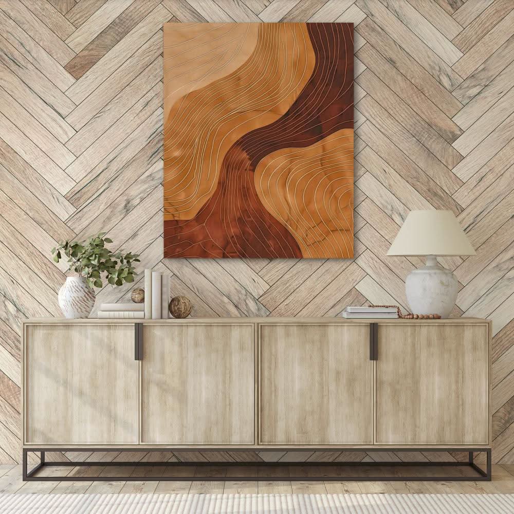 Organic Whispers - Brown Canvas Print