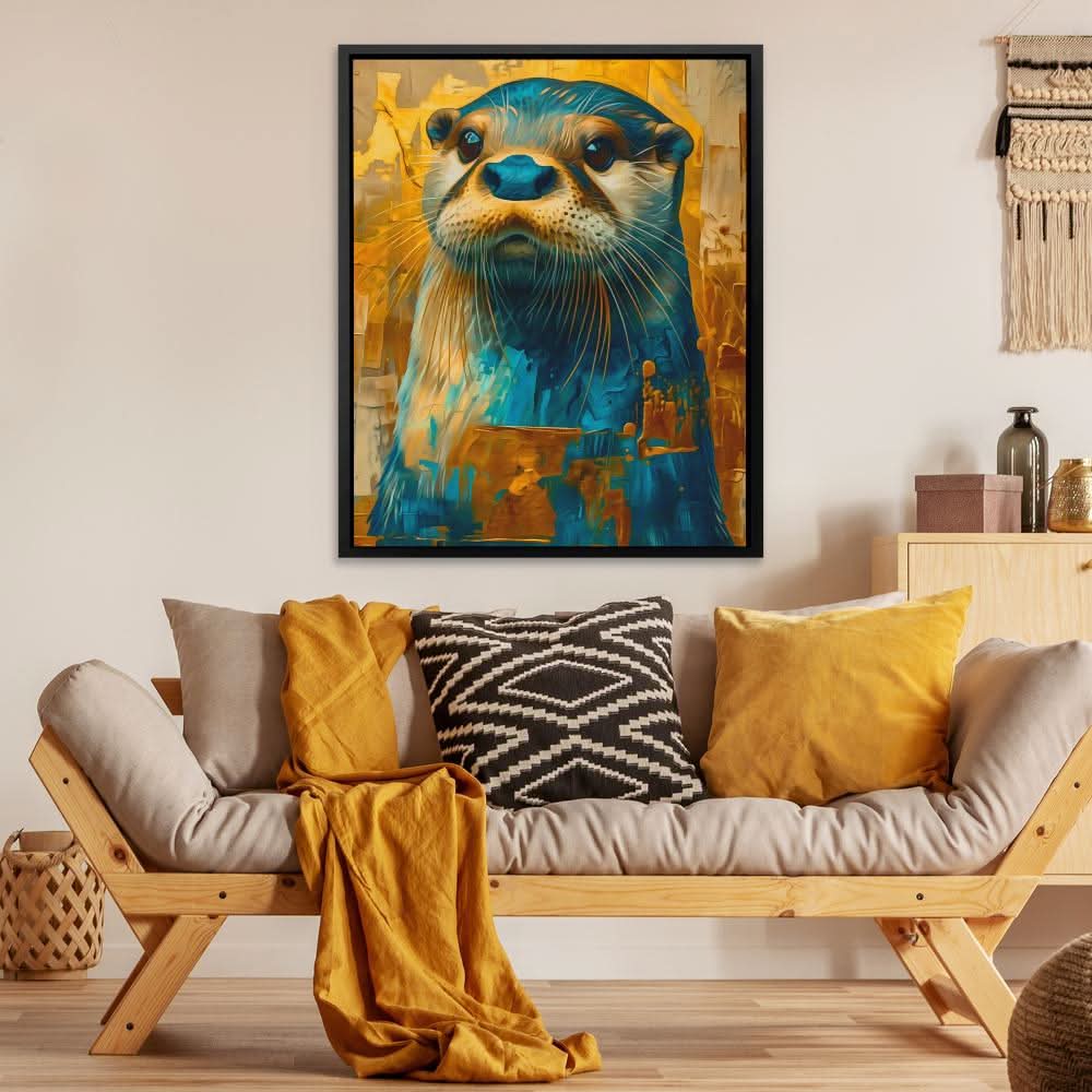 Otter Charm - Blue Wall Art