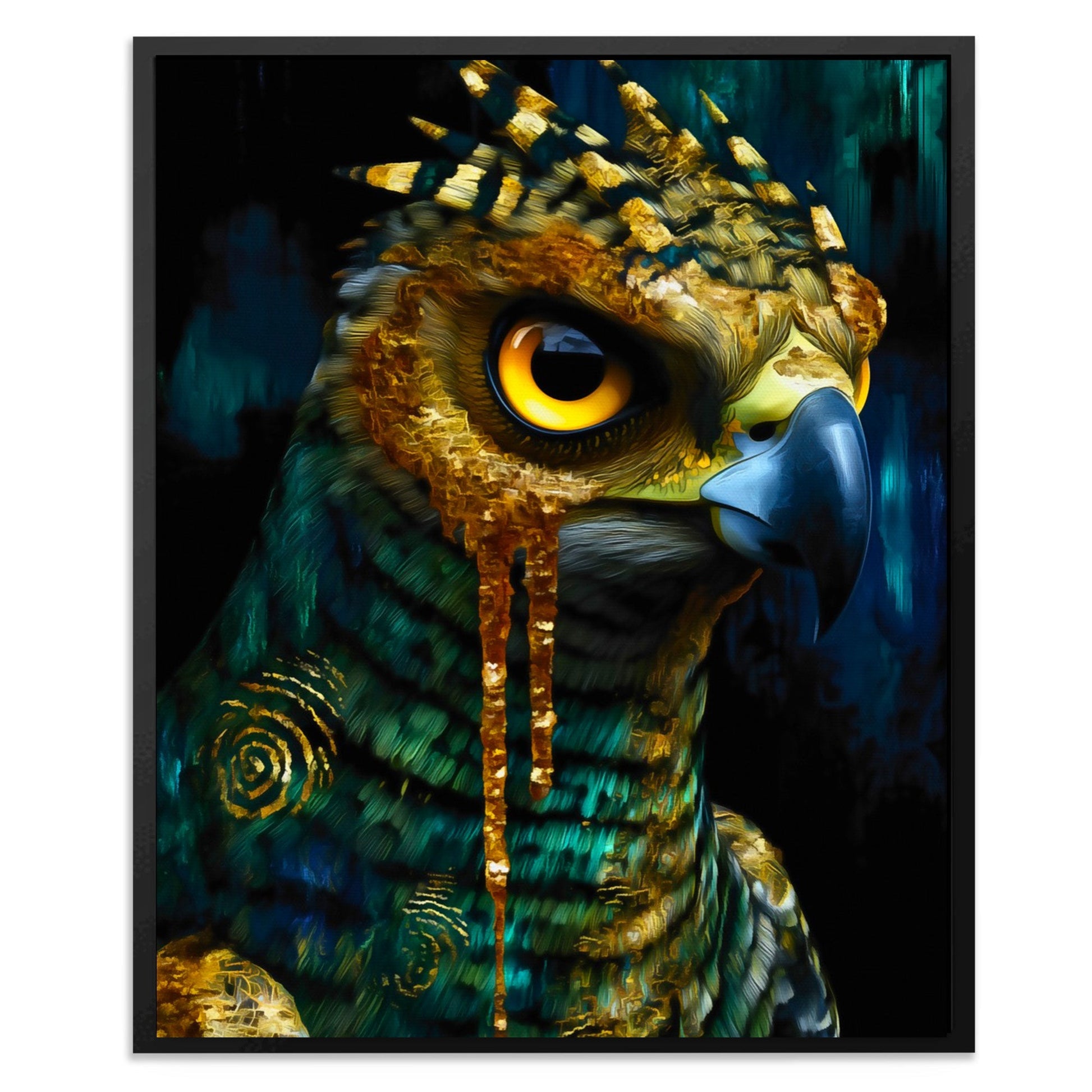 Owl's Amber Oracle - Luxury Wall Art