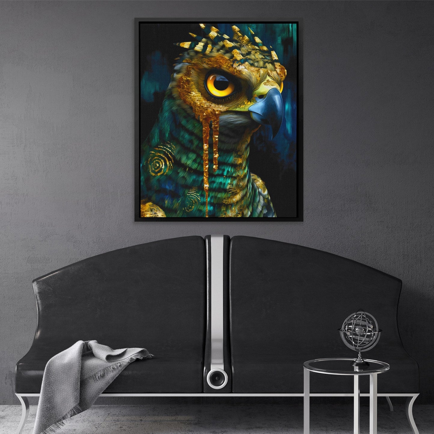 Owl's Amber Oracle - Luxury Wall Art