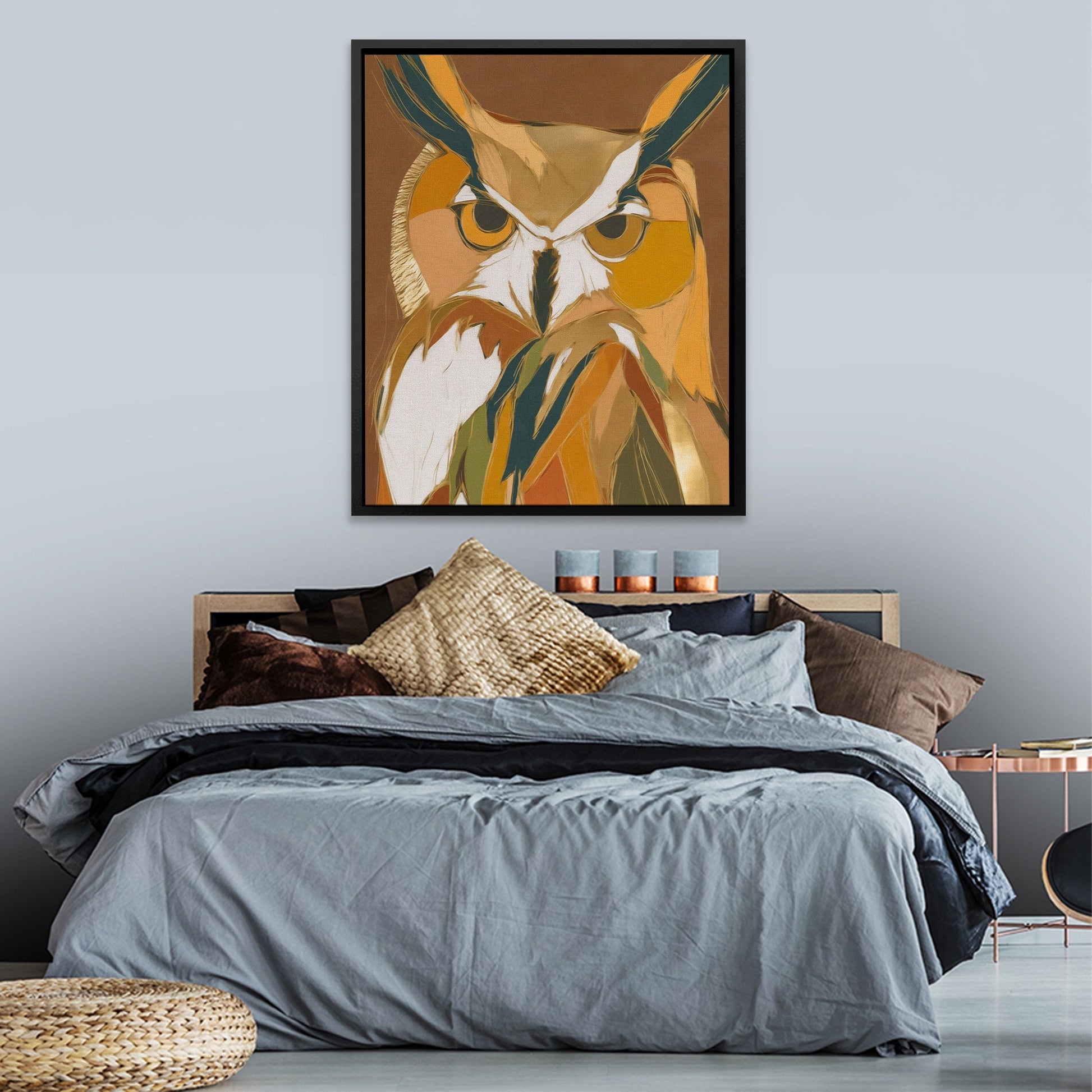 Owl's Ember Watch - Luxury Wall Art