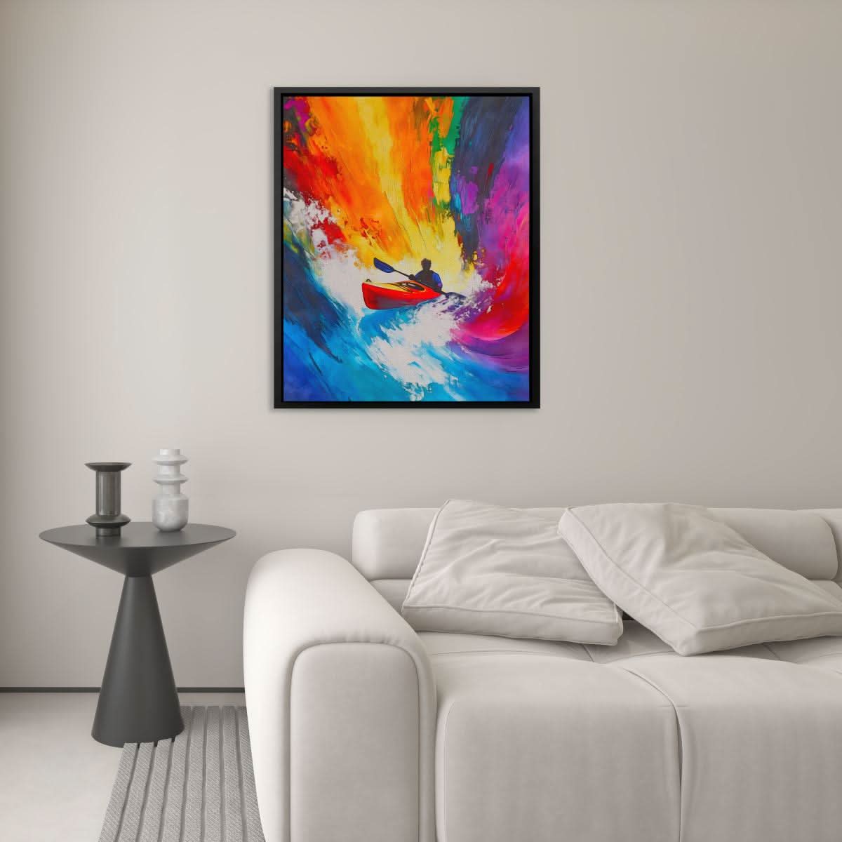Paddle Through Chaos - Large Abstract Canvas Print