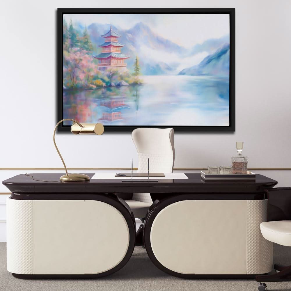 Pagoda’s Tranquil Time - Large Canvas Print