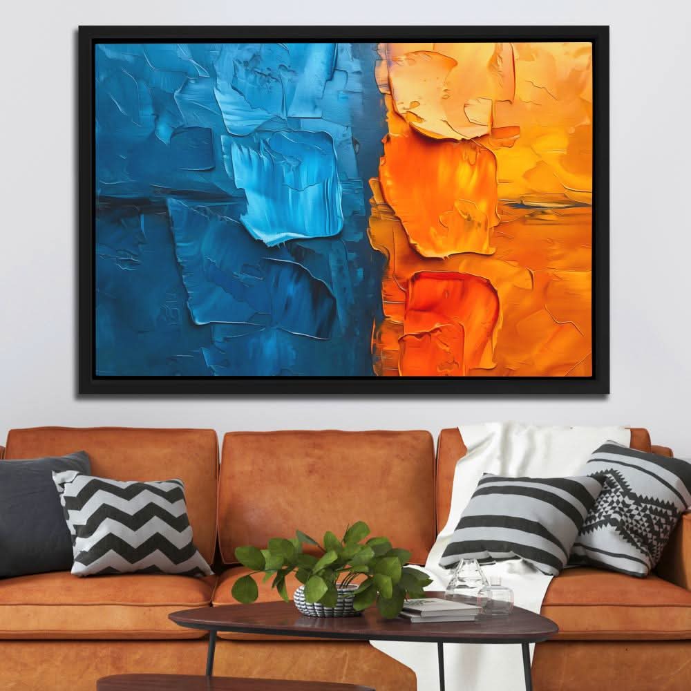 Paint Chunks - Blue Canvas Print