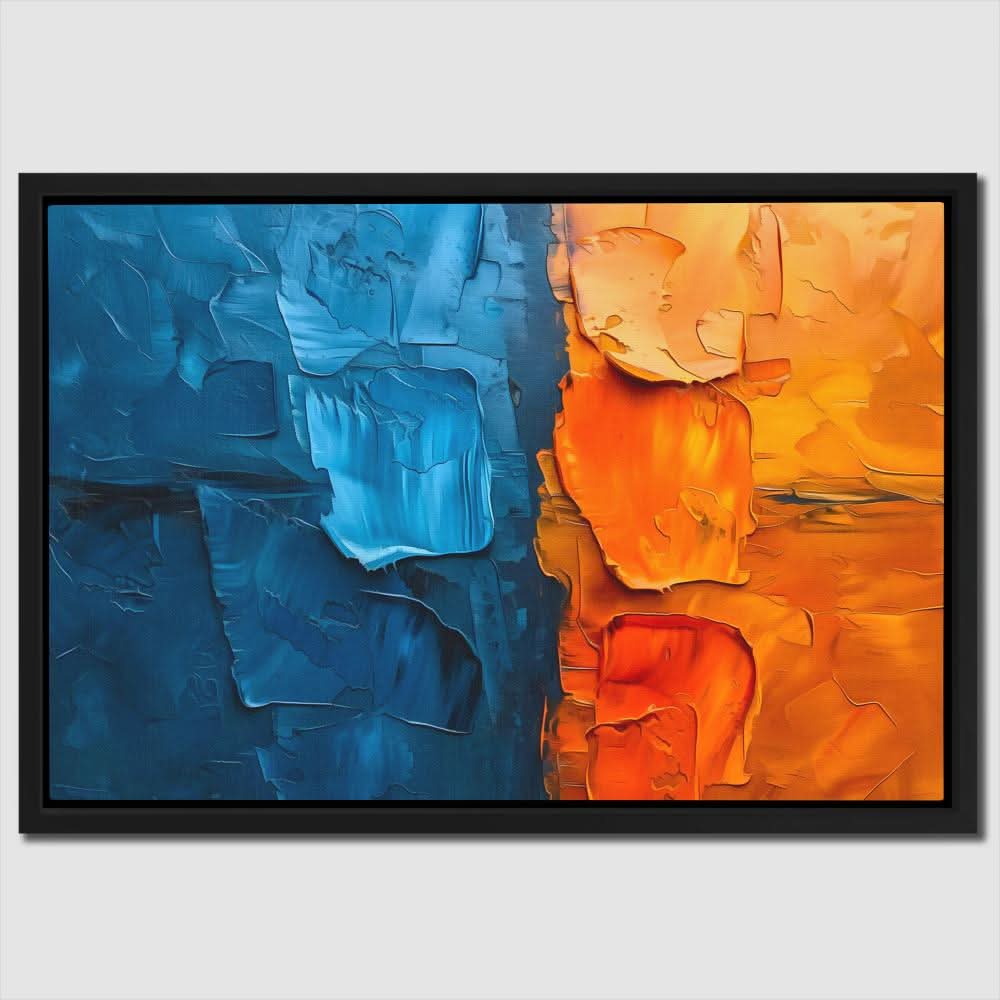 Paint Chunks - Abstract Wall Art in Black Frame