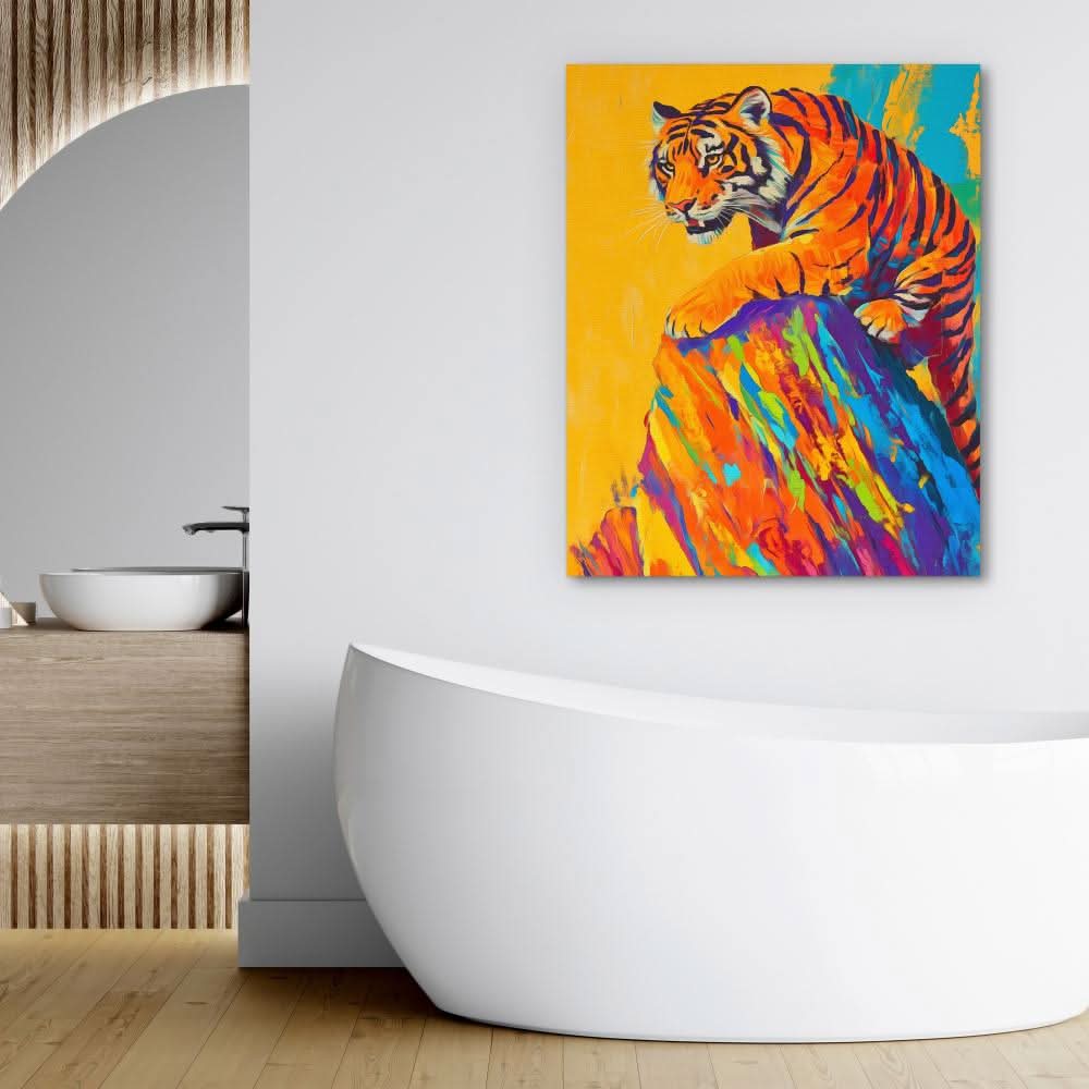 Painted Predator - Colorful Bold Canvas Print