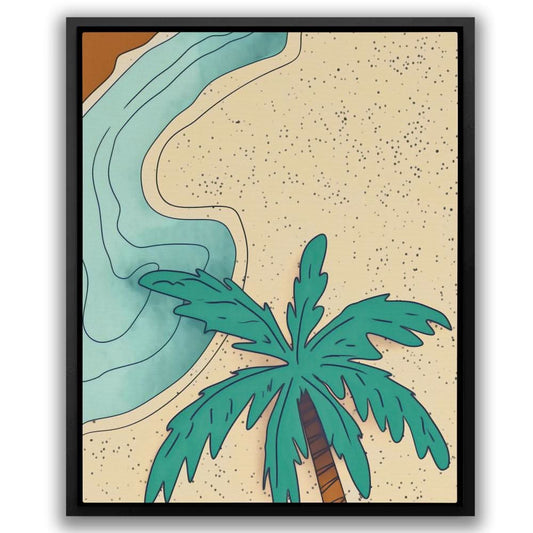 Palm Desert - Minimalist Wall Art in Black Frame