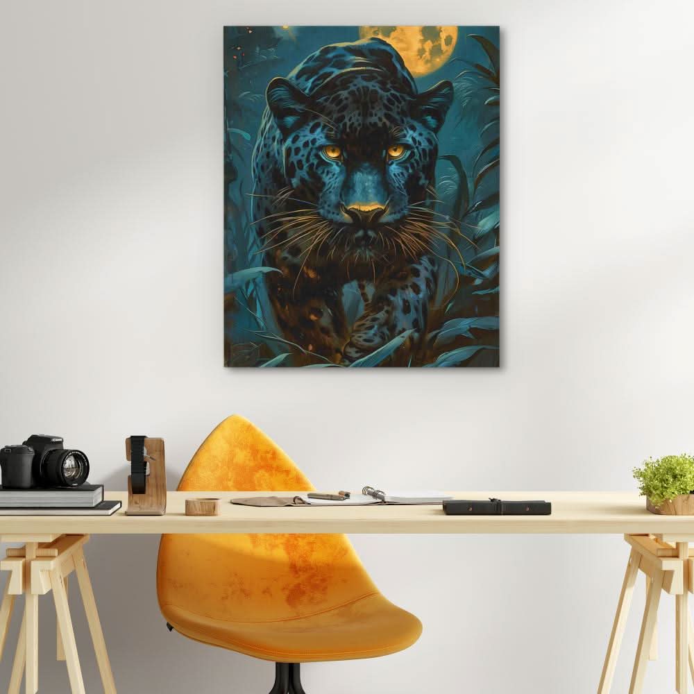 Panther Fury - Black Wall Art for Bedroom