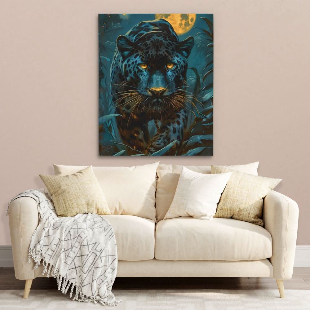 Panther Fury - Large Modern Canvas Print