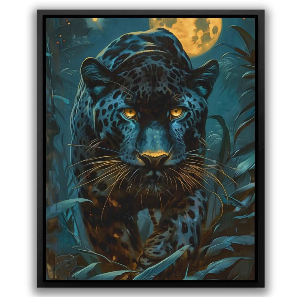 Panther Fury - Black Big Cat Canvas Print