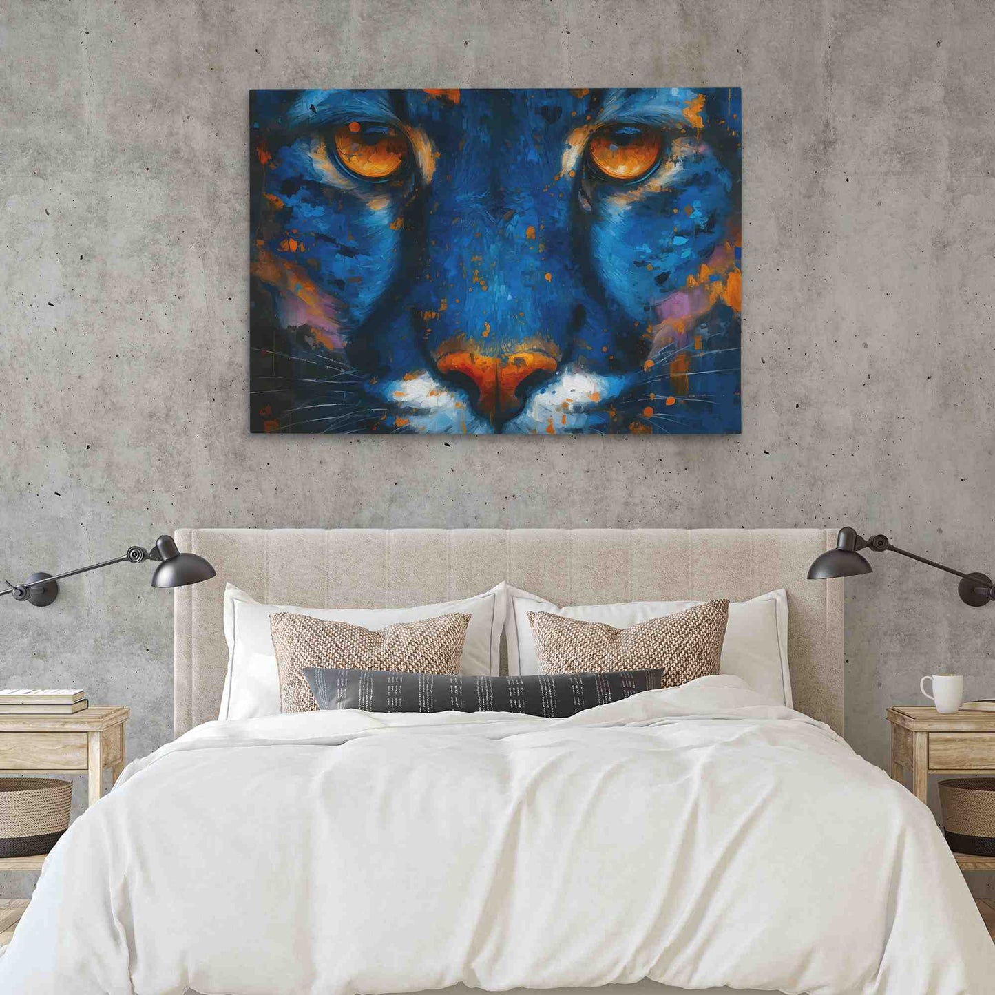 Panther Night Hunt - Large Canvas Print