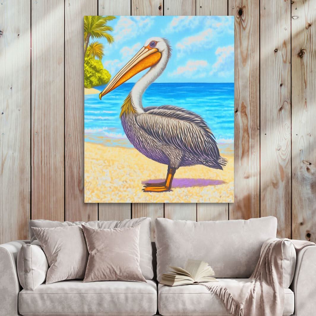 Paradise Pelican - Wall Art Print
