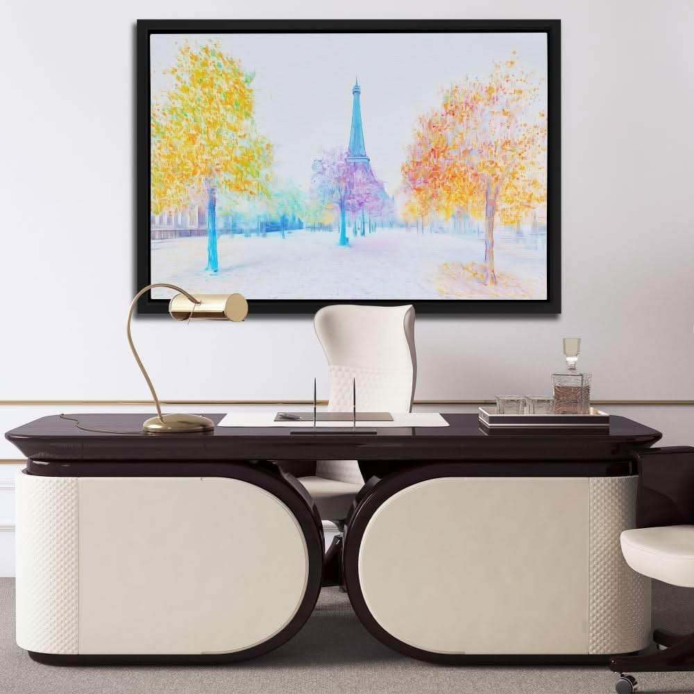 Parisian Autumn Glow - Large Canvas Print