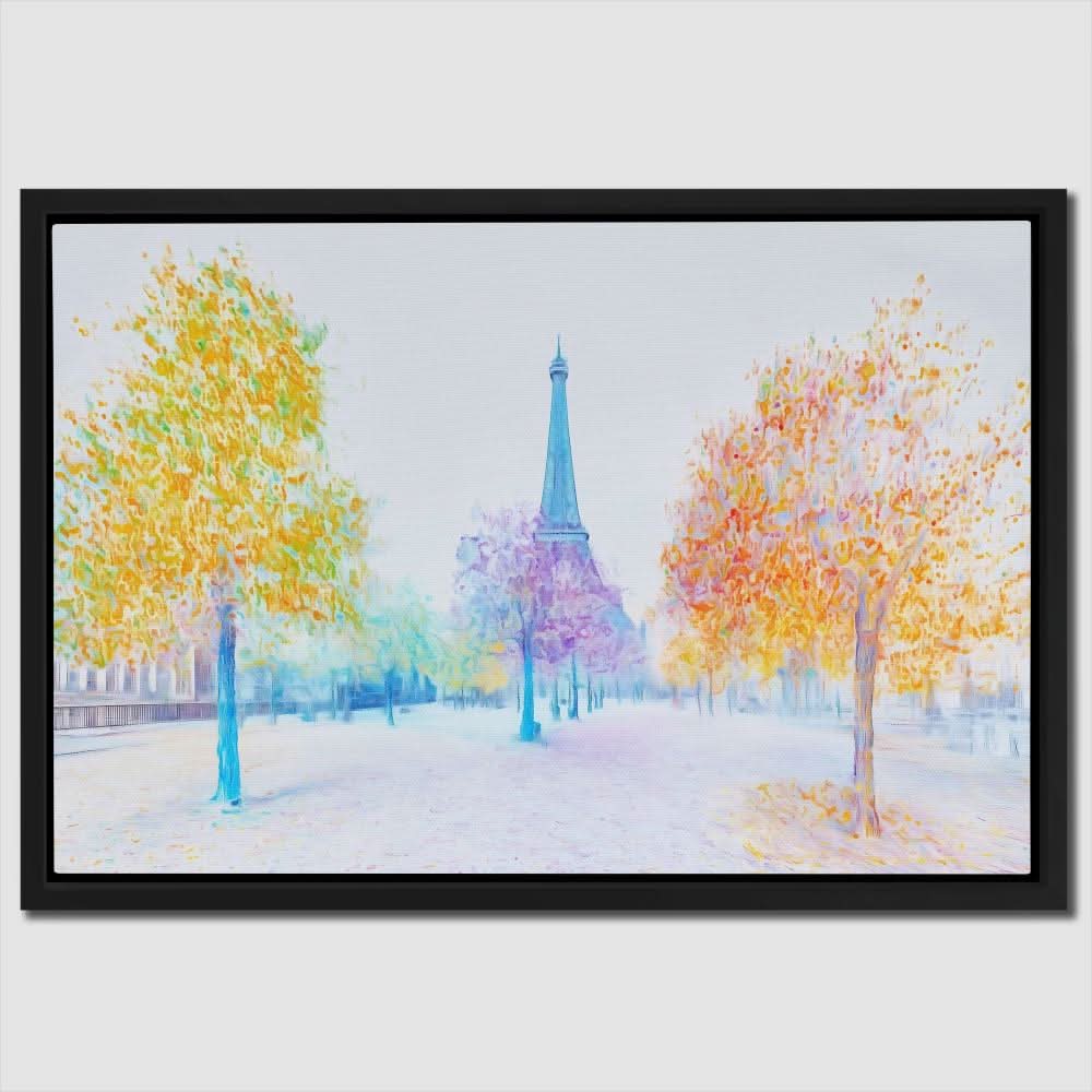 Parisian Autumn Glow - Pastel Landscapes Canvas Print