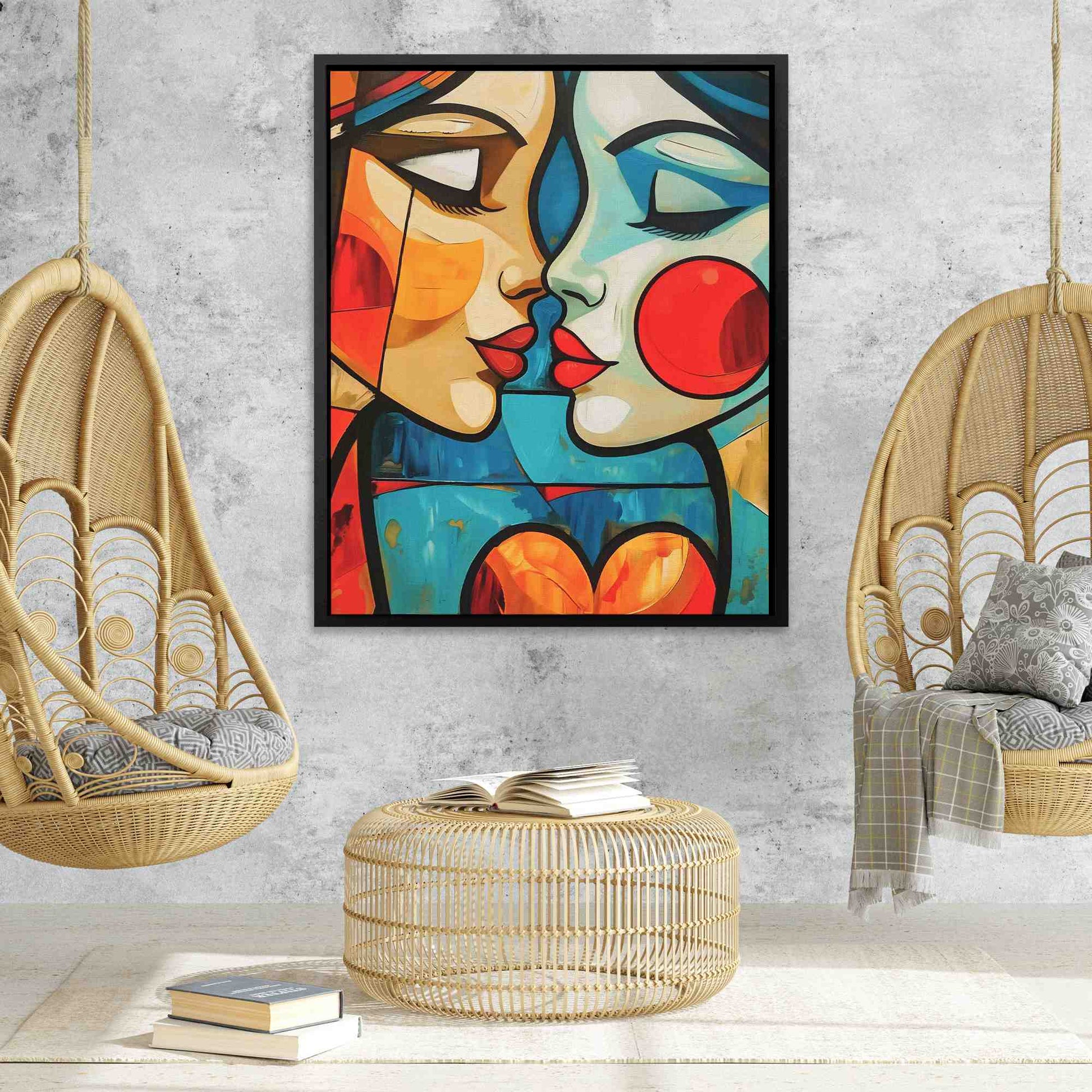 Partners in Love - Framed Art Print
