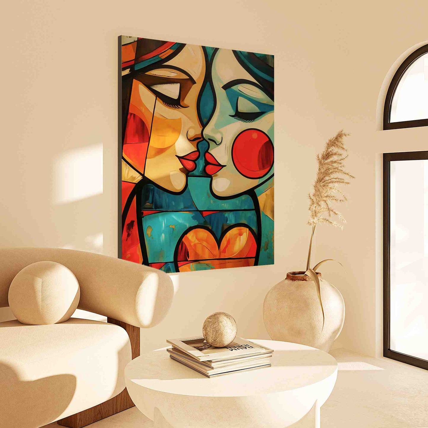 Partners in Love - Large Abstract Canvas Print