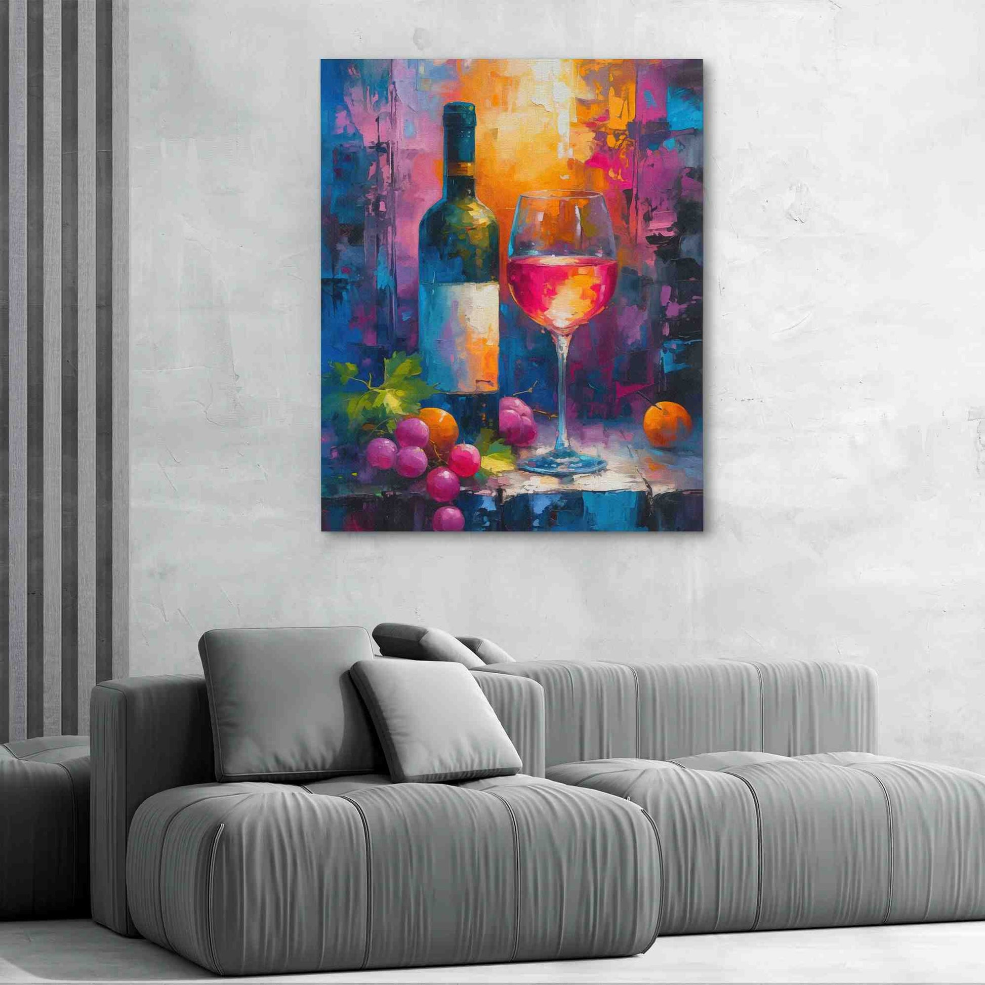 Passionate Wine - Wine Wall Art in Black Frame