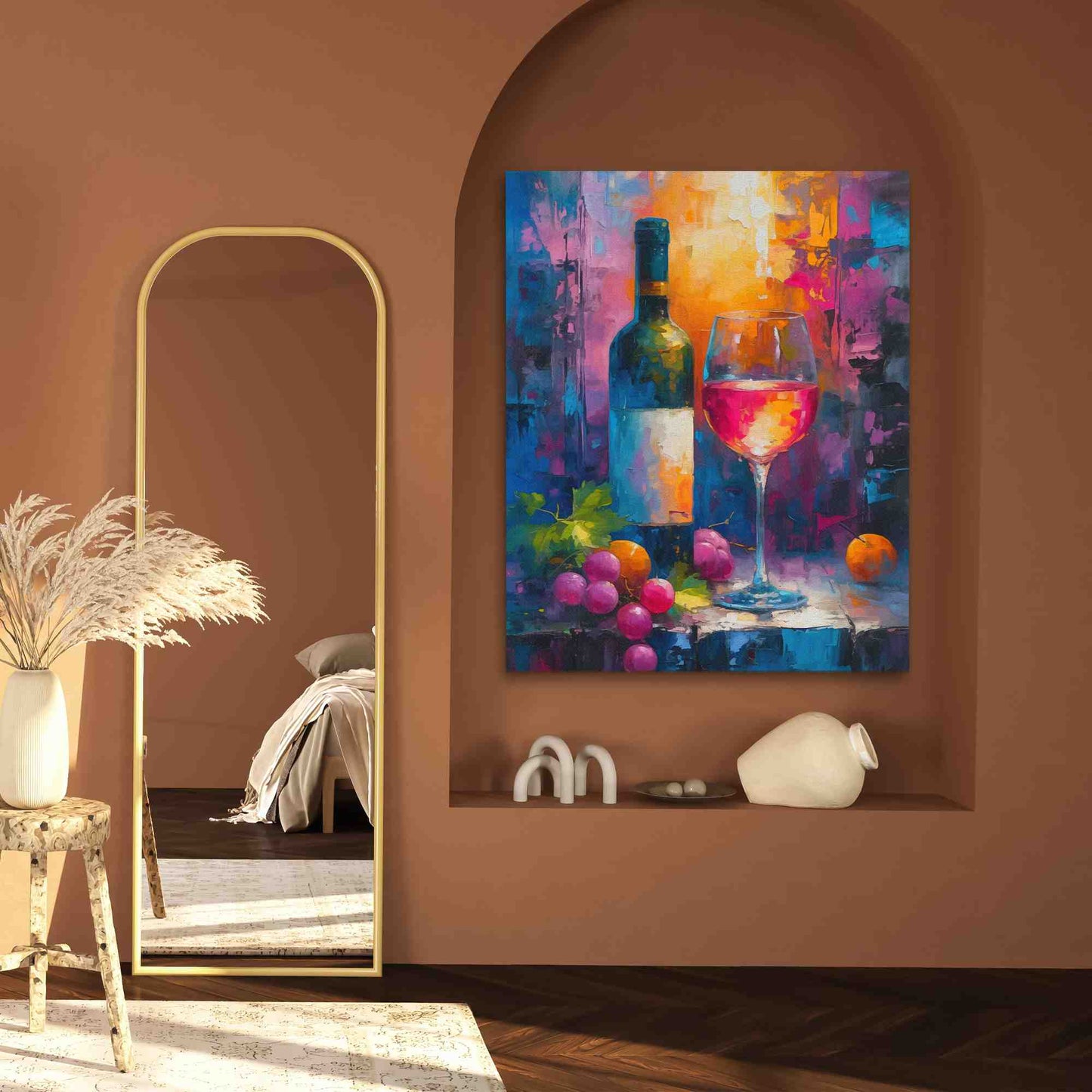 Passionate Wine - Purple Wall Art for Dining Room