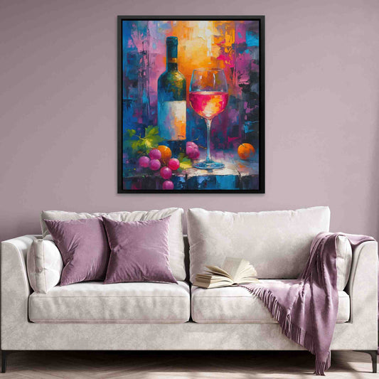 Passionate Wine - Wall Art in Black Frame