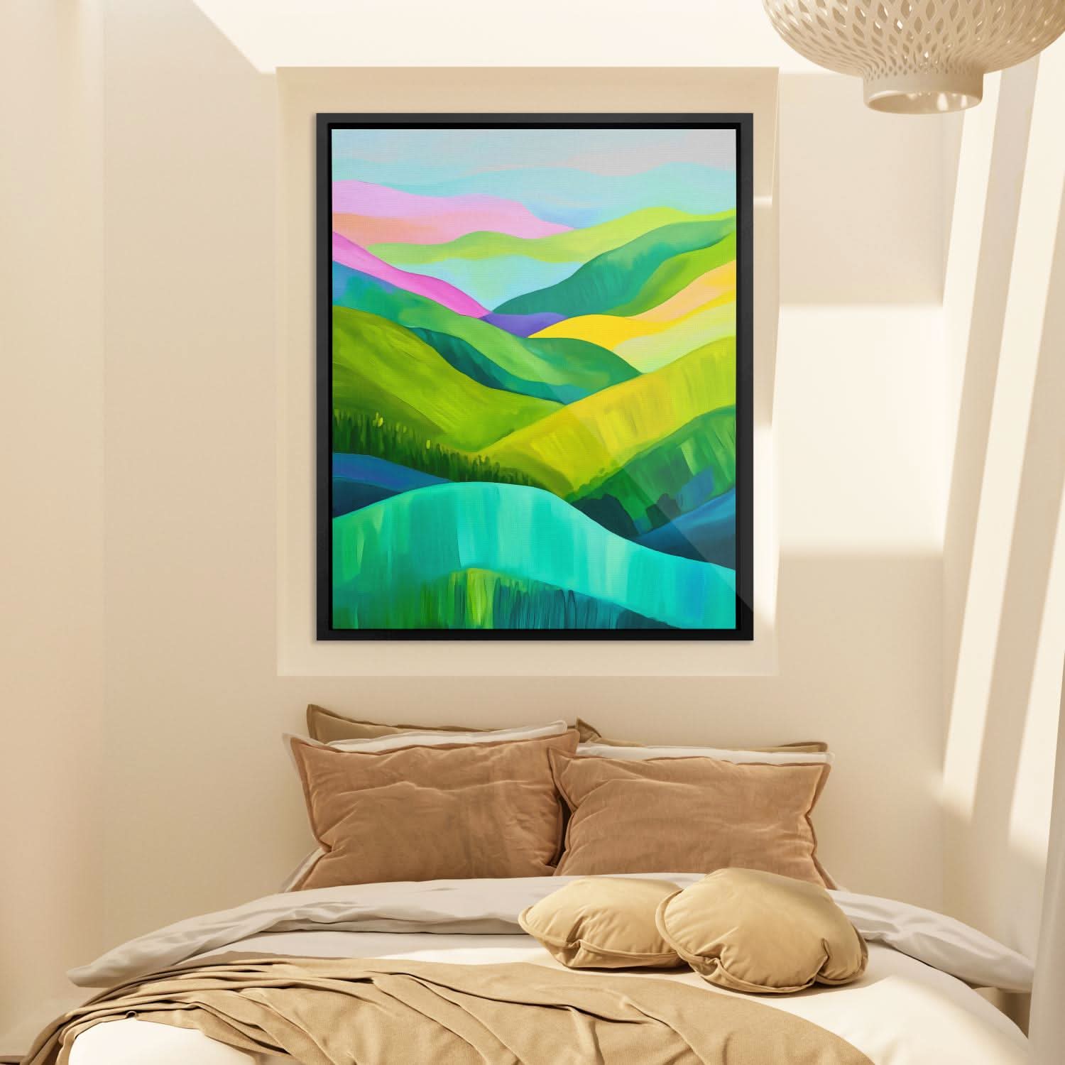 Pastel Dreams - Wall Art in Black Frame