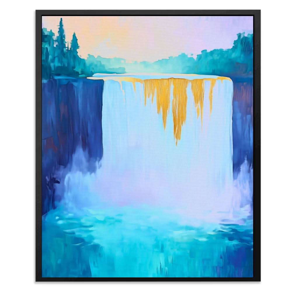 Pastel Mist of Niagara - Blue Landscapes Canvas Print