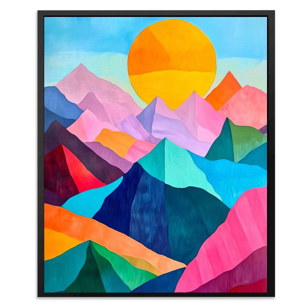 Pastel Peak Paradise - Landscapes Art for Home Office