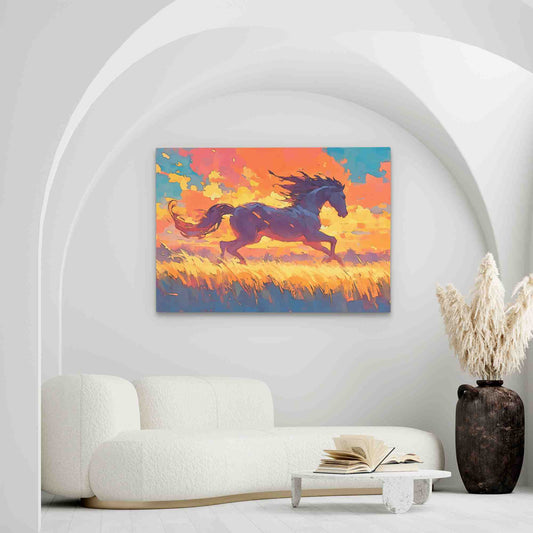 Pastel Pony - Wall Art in Black Frame