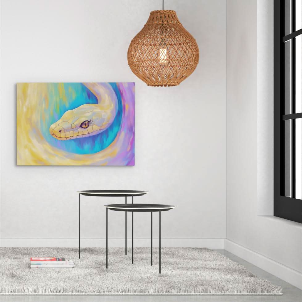 Pastel Snake - Colorful Wall Art for Hallway