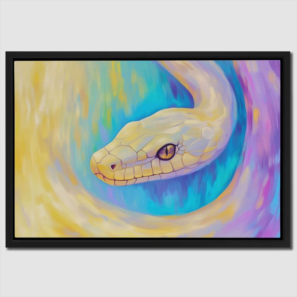 Pastel Snake - Aqua Art for Bedroom