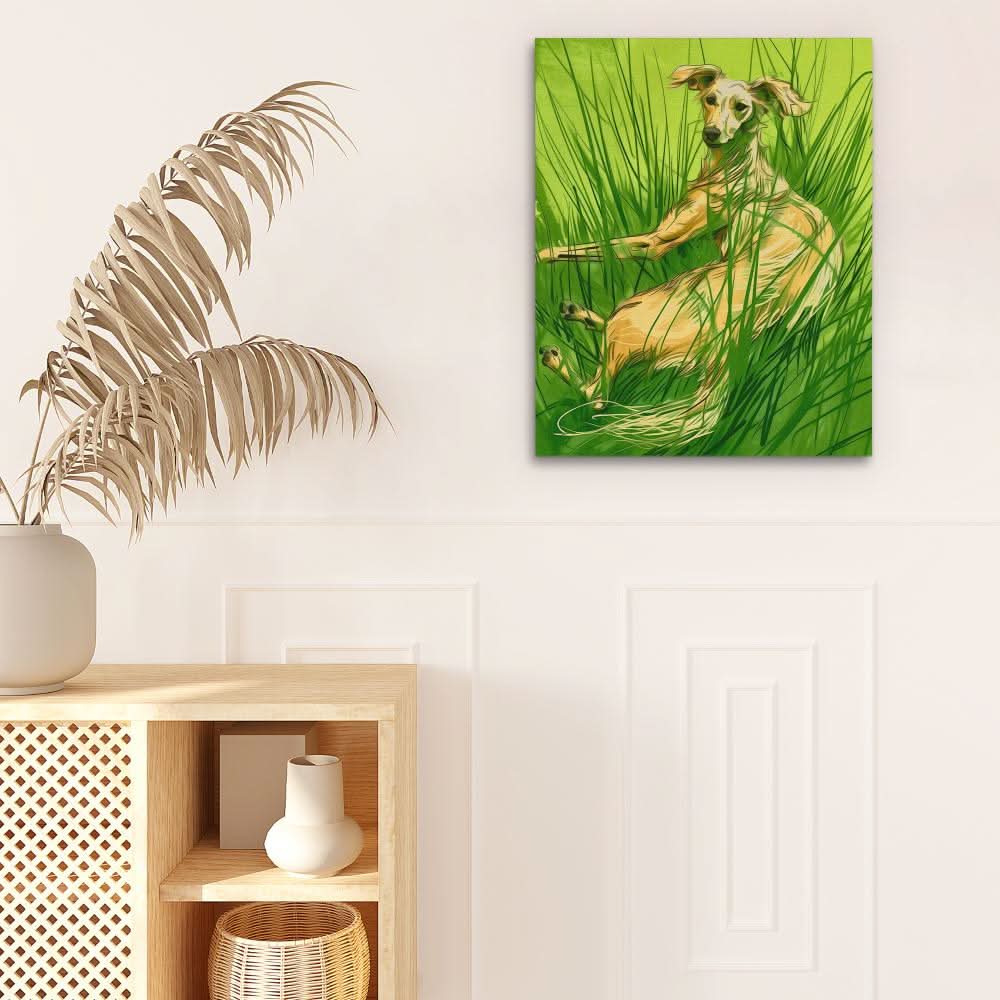 Pasture Hound - Animals Art for Bedroom