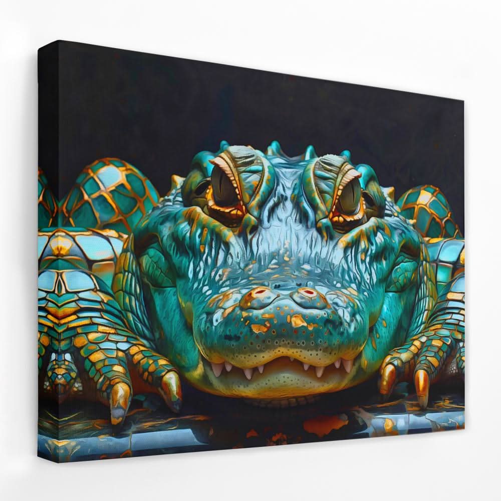 Patient Alligator - Alligator Canvas Wall Art