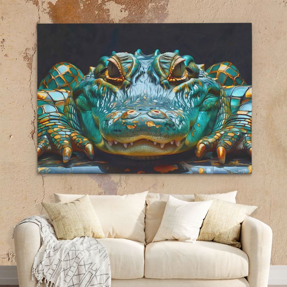 Patient Alligator - Alligator Art for Living Room