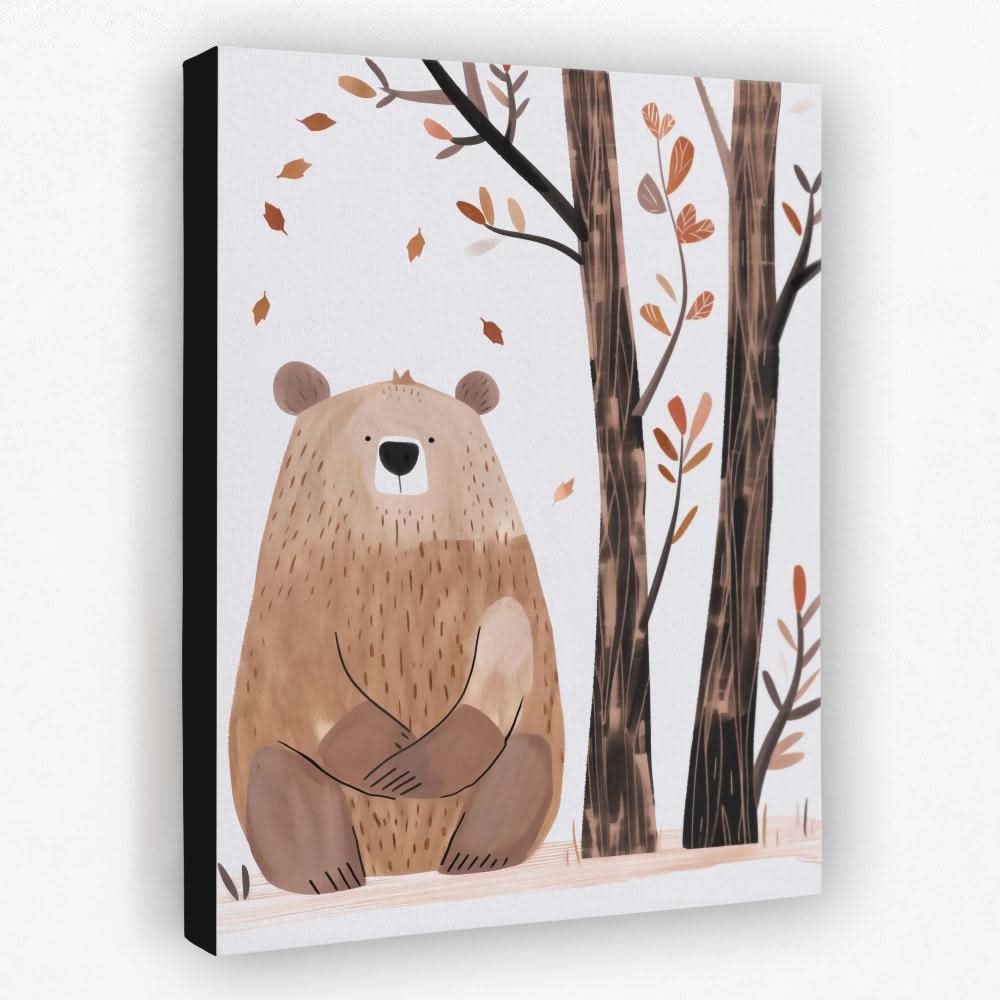 Patient Bear - Animals Canvas Wall Art