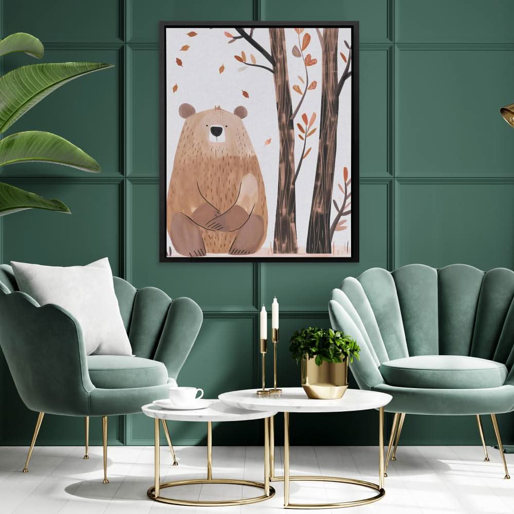 Patient Bear - Canvas Wall Art