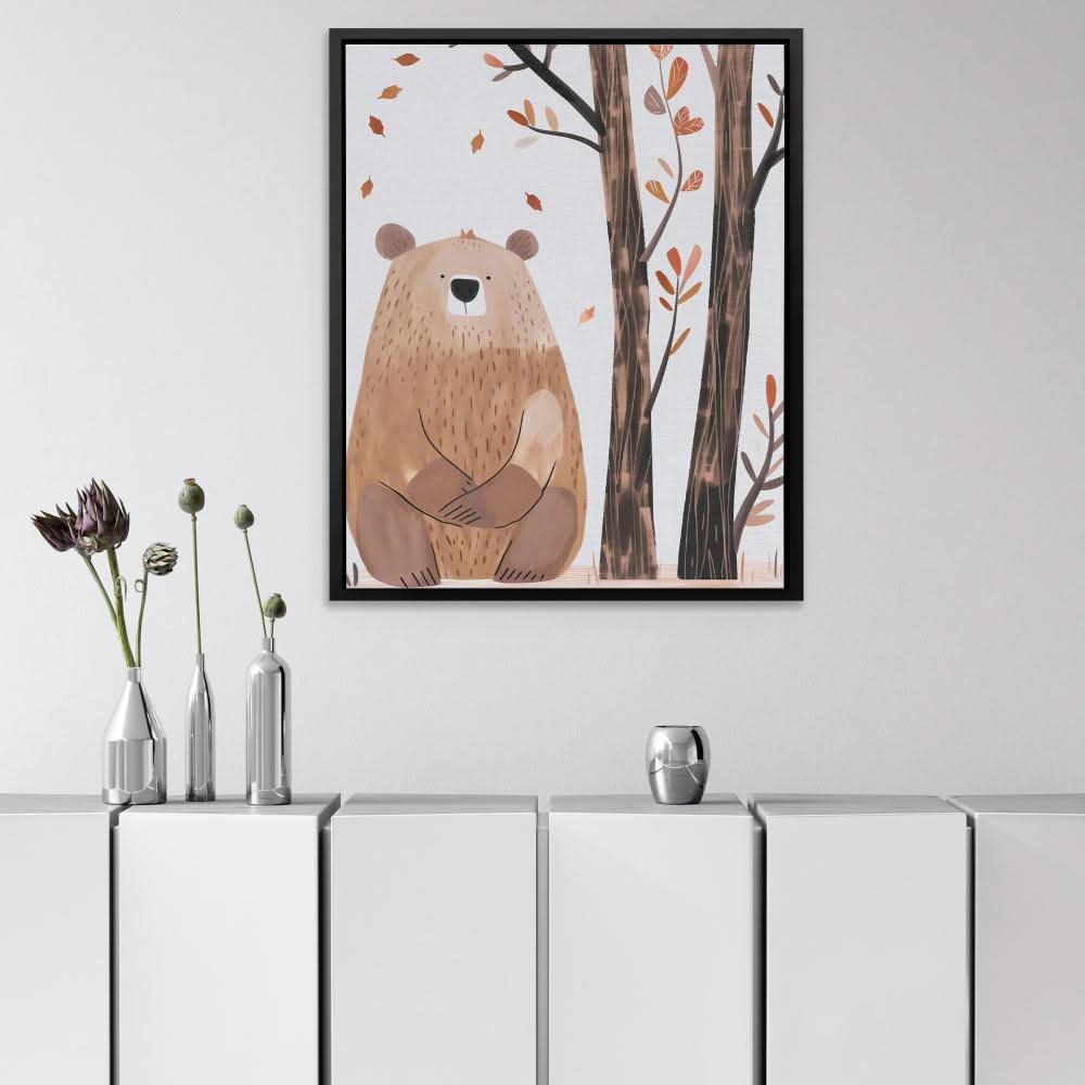 Patient Bear - Animals Art for Kids Room