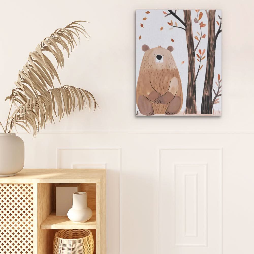 Patient Bear - Bear Canvas Print