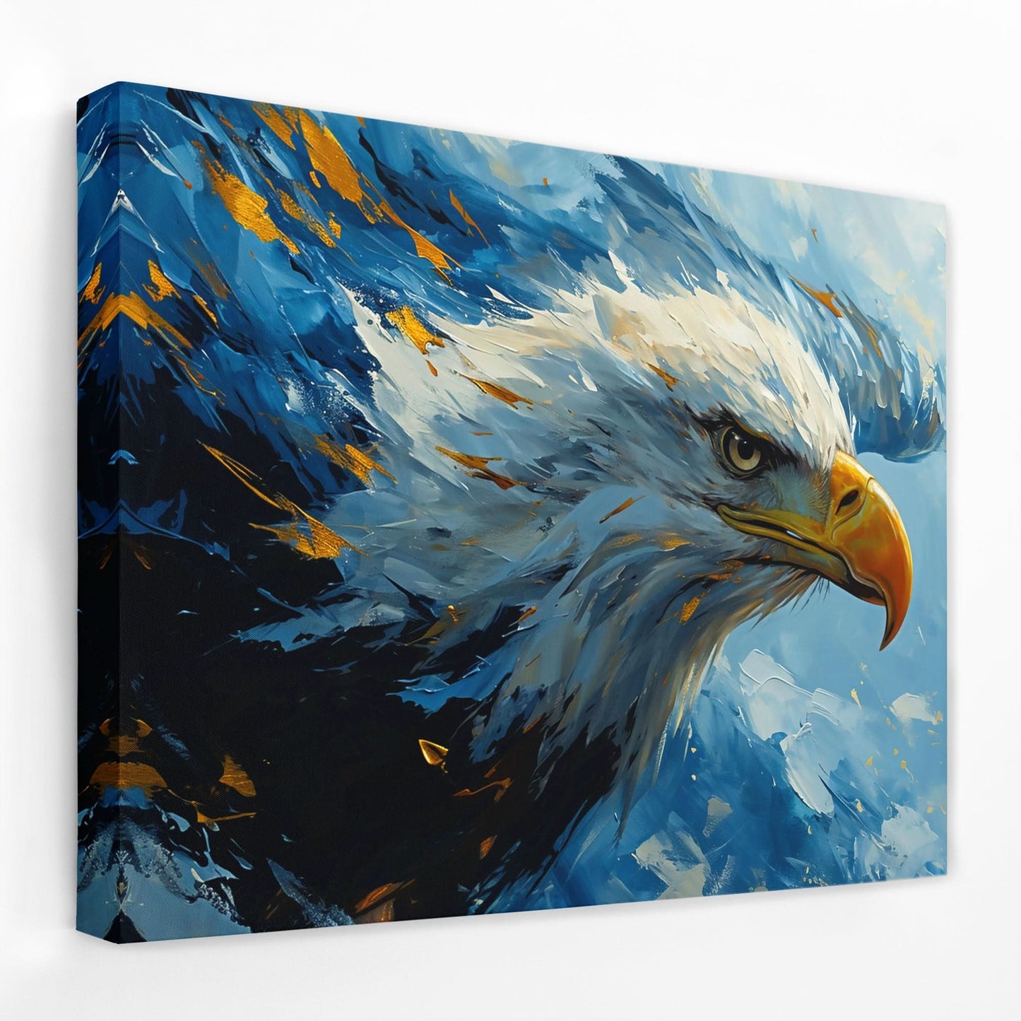 Patriotic Bald Eagle - America Canvas Wall Art