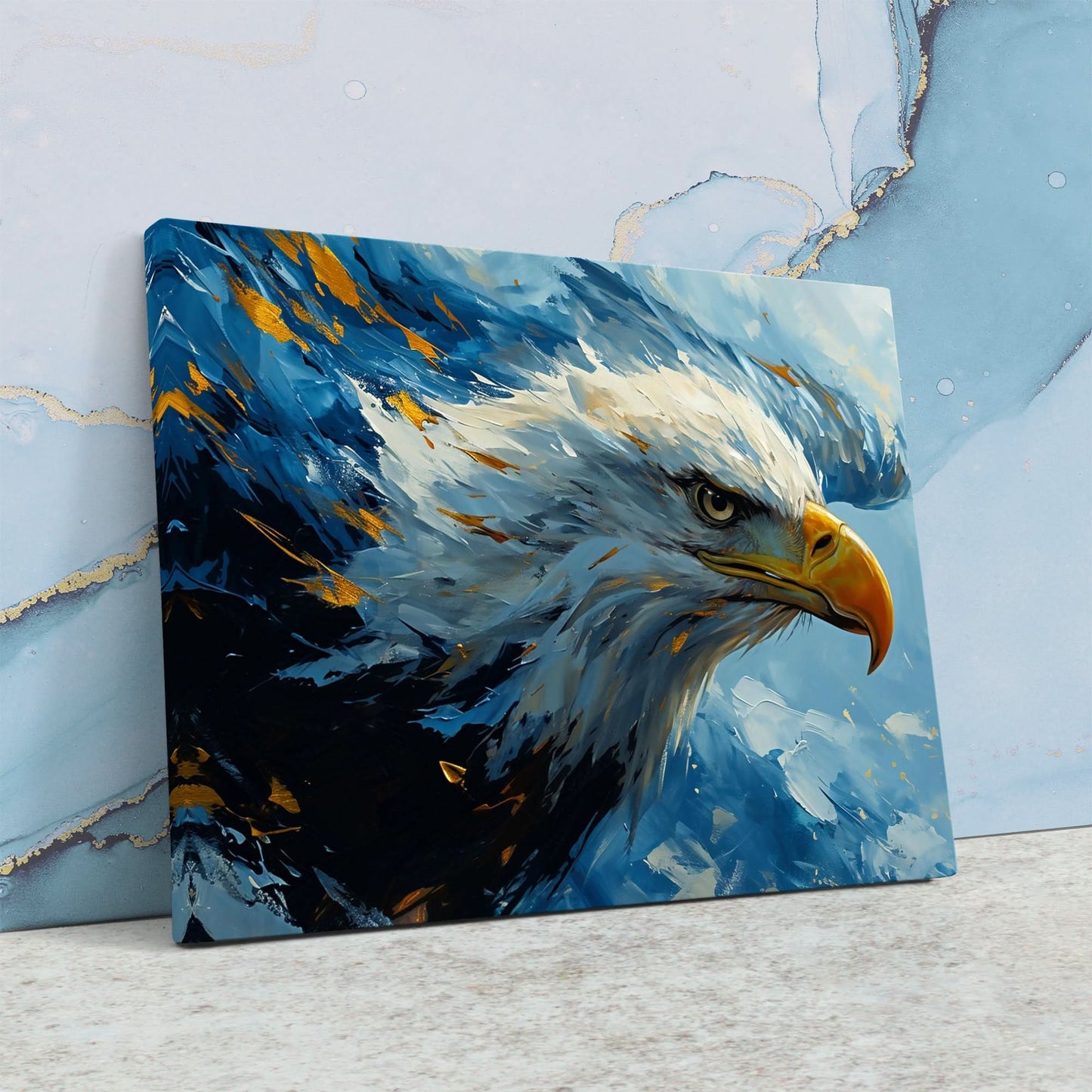 Patriotic Bald Eagle - Blue Bird Canvas Print
