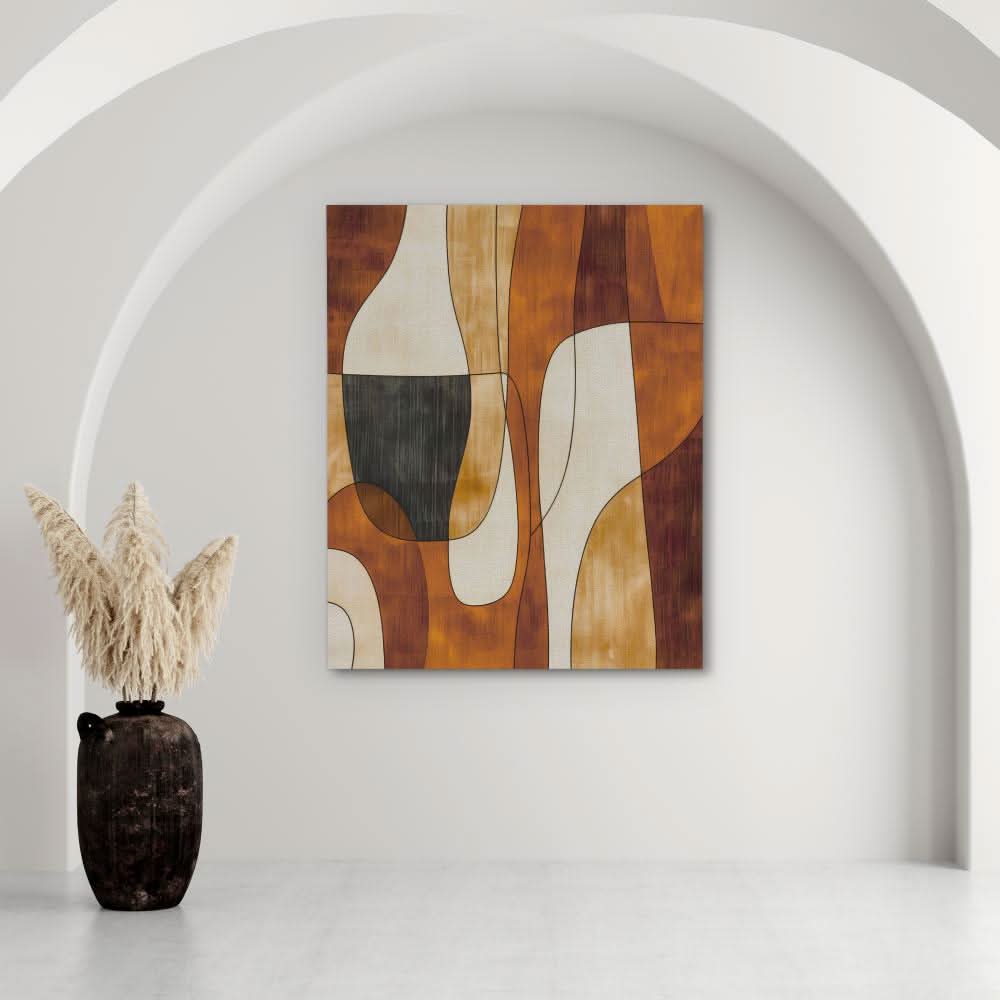 Patterns of Browns - Beige Wall Art for Dining Room