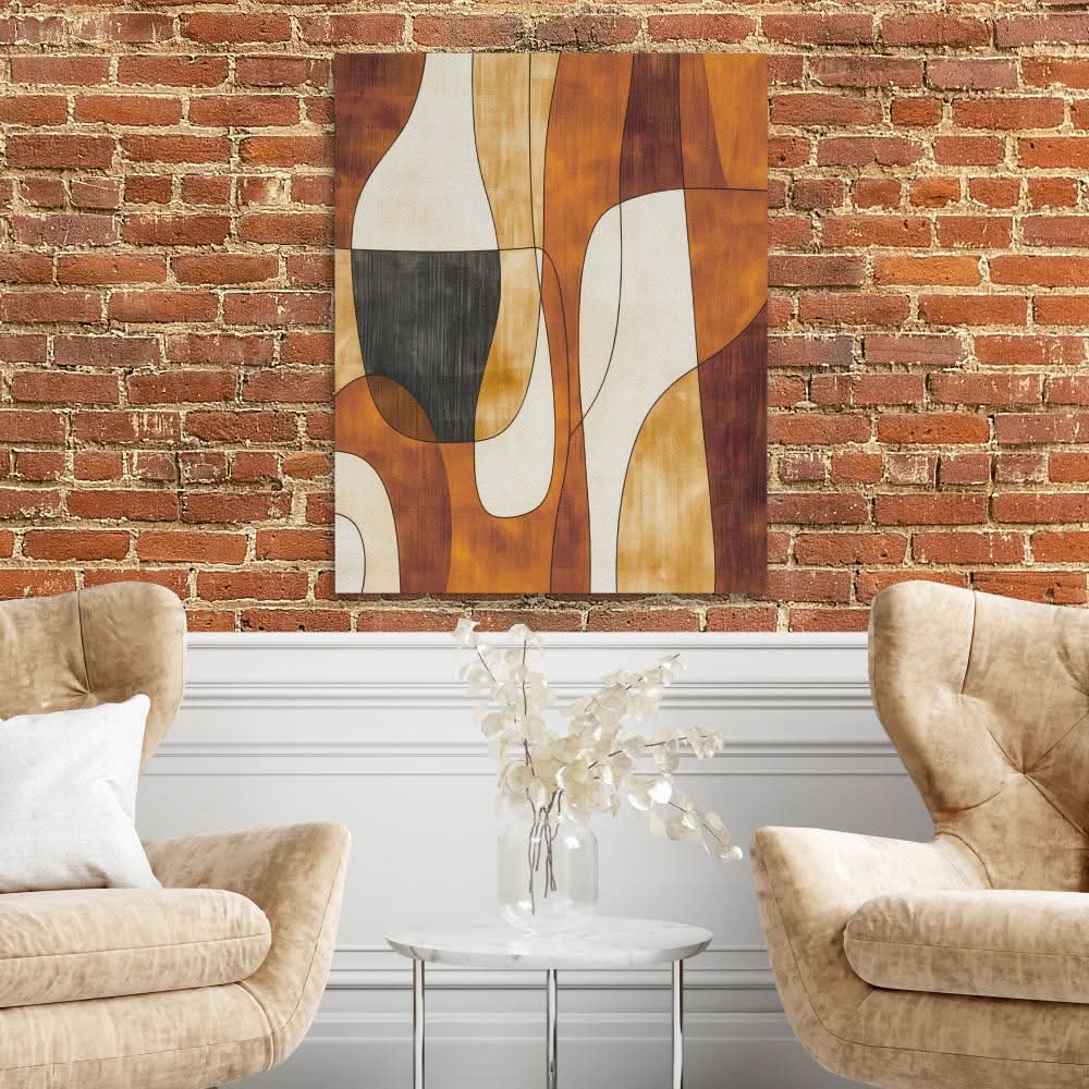Patterns of Browns - Large Abstract Canvas Print