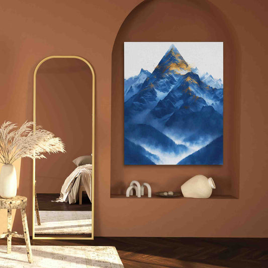 Peace Mountain - Wall Art in Black Frame