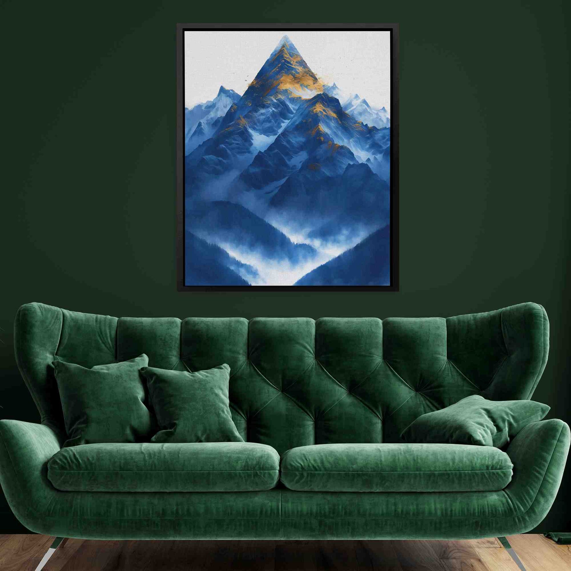 Peace Mountain - Blue Canvas Wall Art