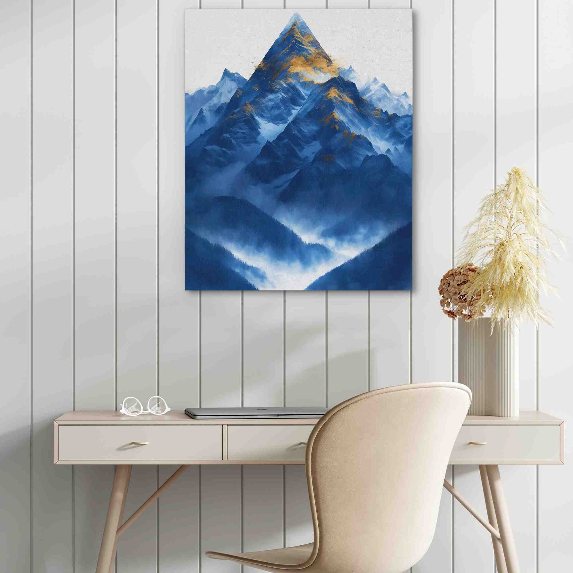 Peace Mountain - Blue Wall Art