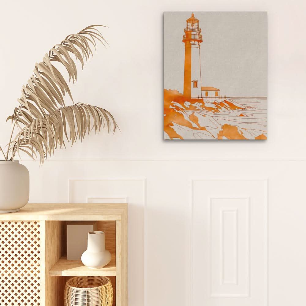 Peaceful Ocean Shore - Coastal Wall Art in Black Frame