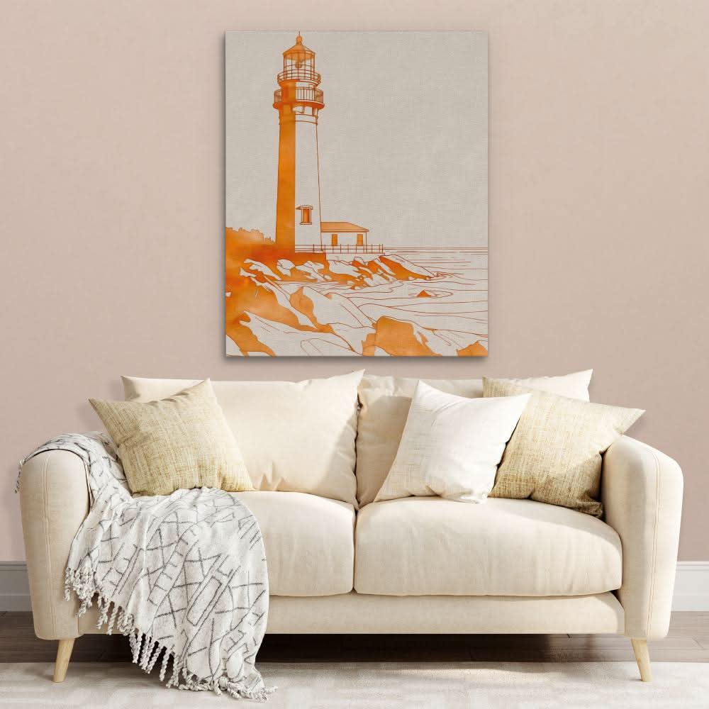 Peaceful Ocean Shore - Beige Coastal Canvas Print