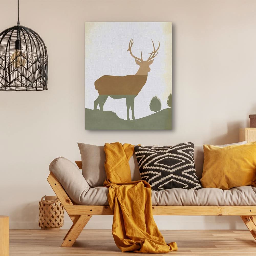 Peaceful Sentinel - Earth Tones Country and Farm Canvas Print