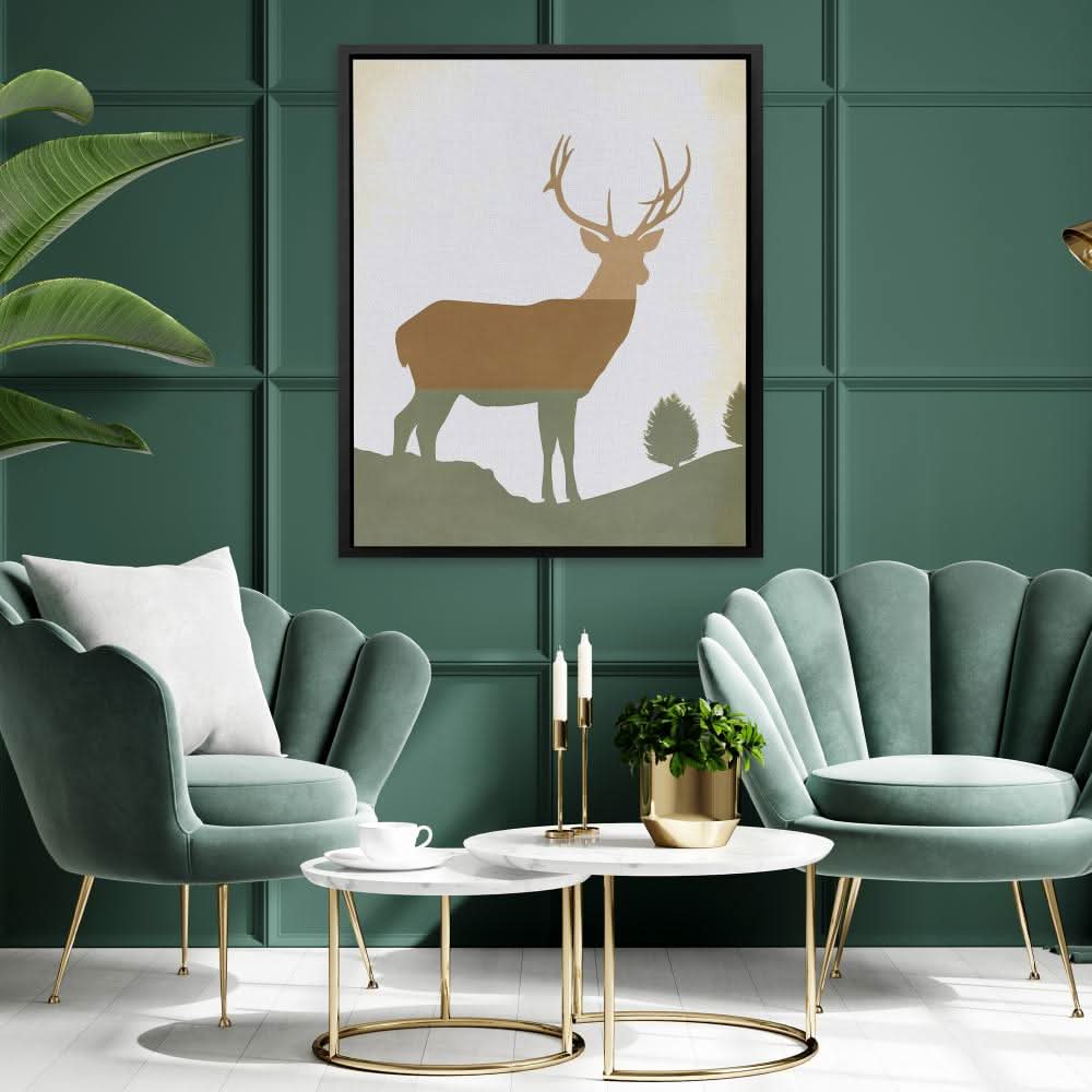 Peaceful Sentinel - Country and Farm Wall Art in Black Frame