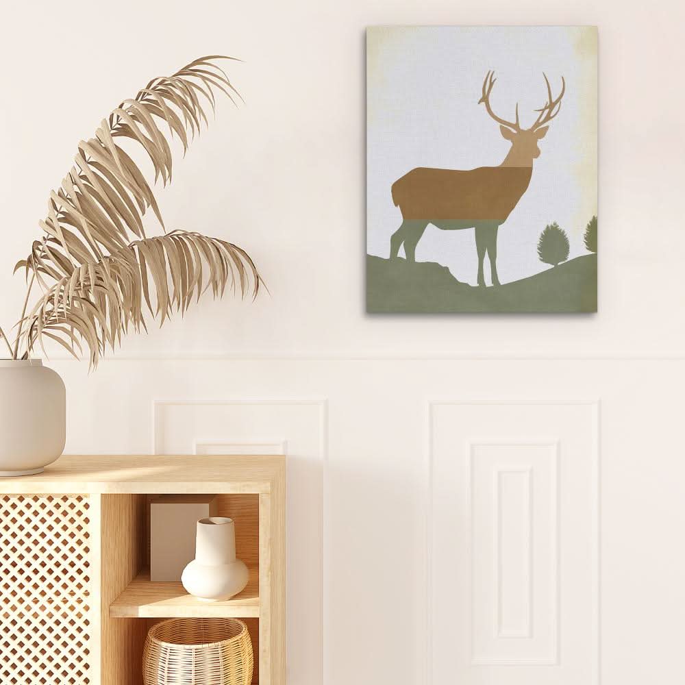 Peaceful Sentinel - Modern Neutral Canvas Wall Art